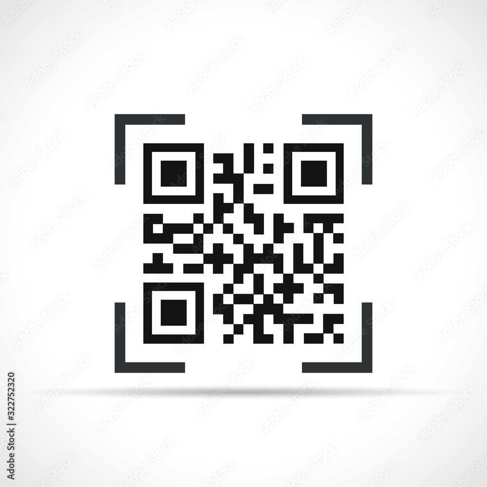 Vector illustration of qr code icon symbol Vector illustration of qr code icon symbol