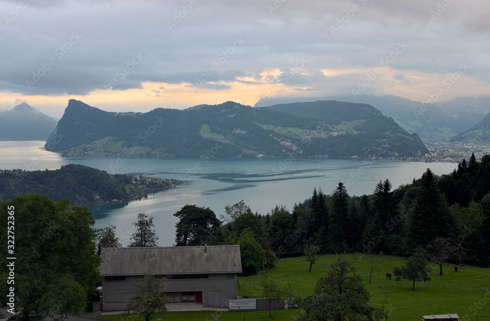 View of Lake Lucerne in Switzerland