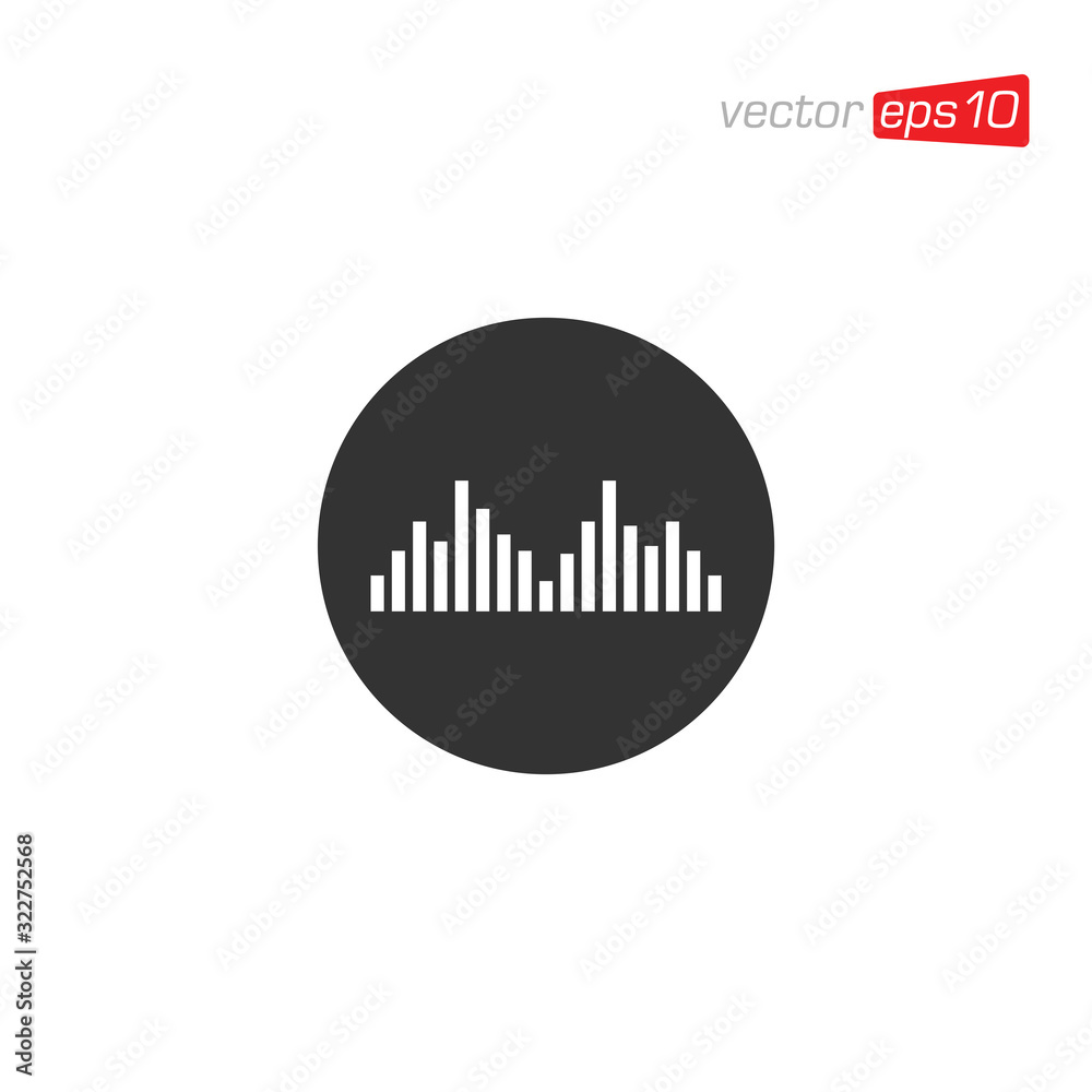 Equalizer Sound Icon Design Vector Equalizer Sound Icon Design Vector