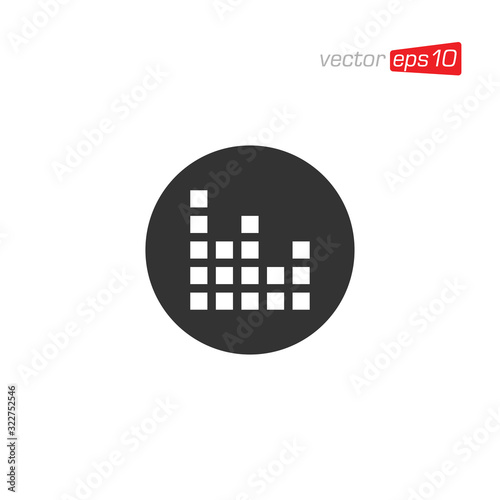Equalizer Sound Icon Design Vector