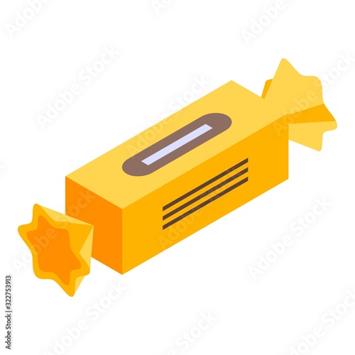 Cocoa bonbon icon. Isometric of cocoa bonbon vector icon for web design isolated on white background