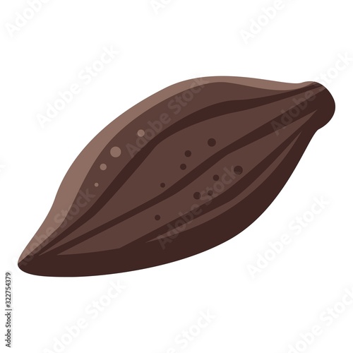 Whole cocoa fruit icon. Isometric of whole cocoa fruit vector icon for web design isolated on white background