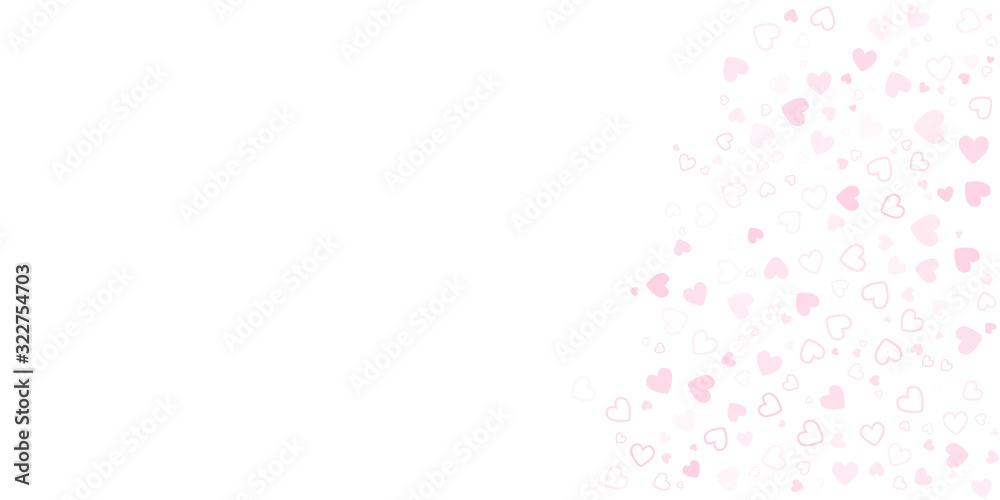 Pink white love heart shape abstract background. Love vector illustration for presentation design. Suit for business, corporate, institution, party, festive, seminar, and talks.