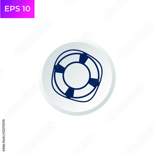 Life Buoy icon template color editable. Life preserver. Life saving sign. Life ring symbol logo vector sign isolated on white background illustration for graphic and web design.
