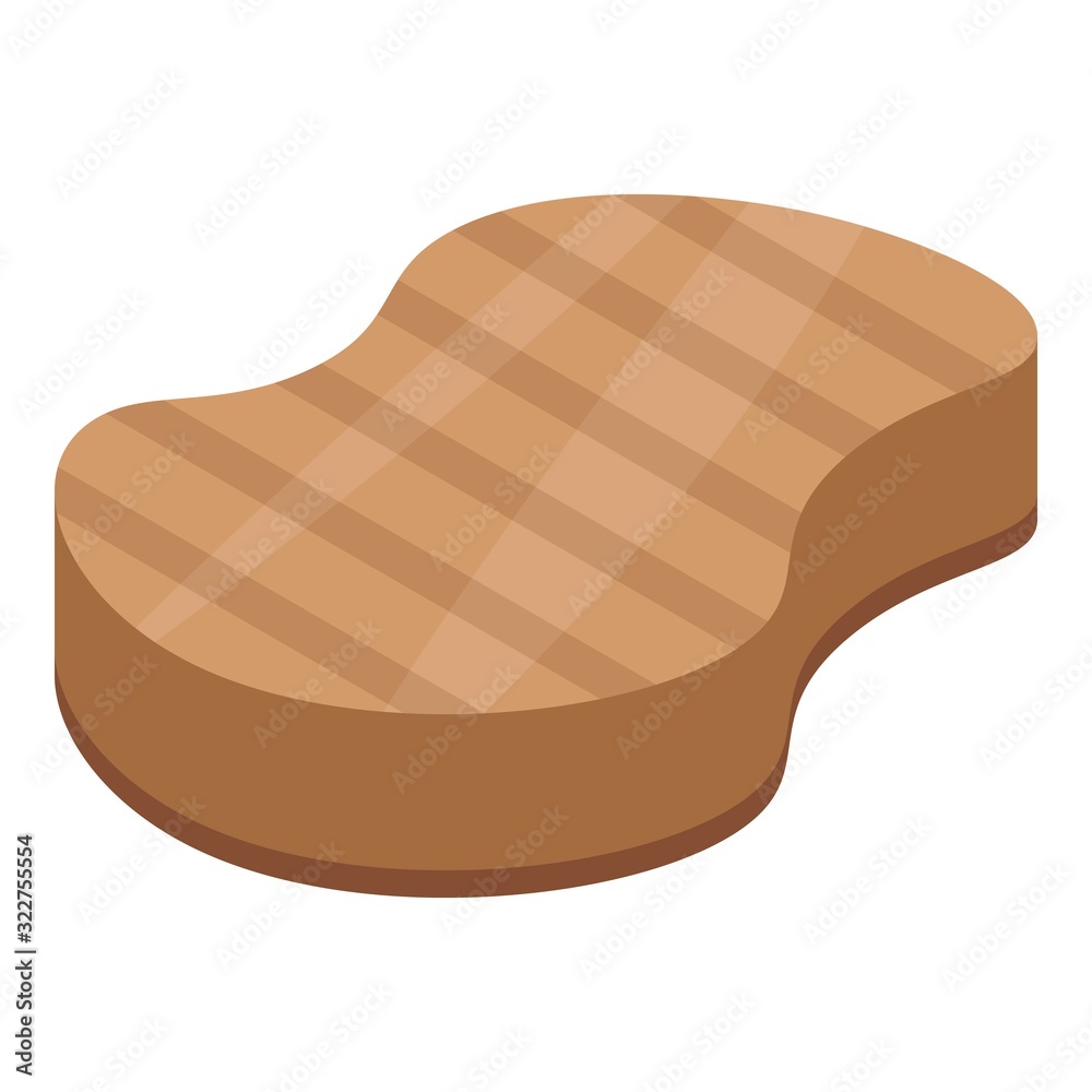Bread slice icon. Isometric of bread slice vector icon for web design isolated on white background Bread slice icon. Isometric of bread slice vector icon for web design isolated on white background