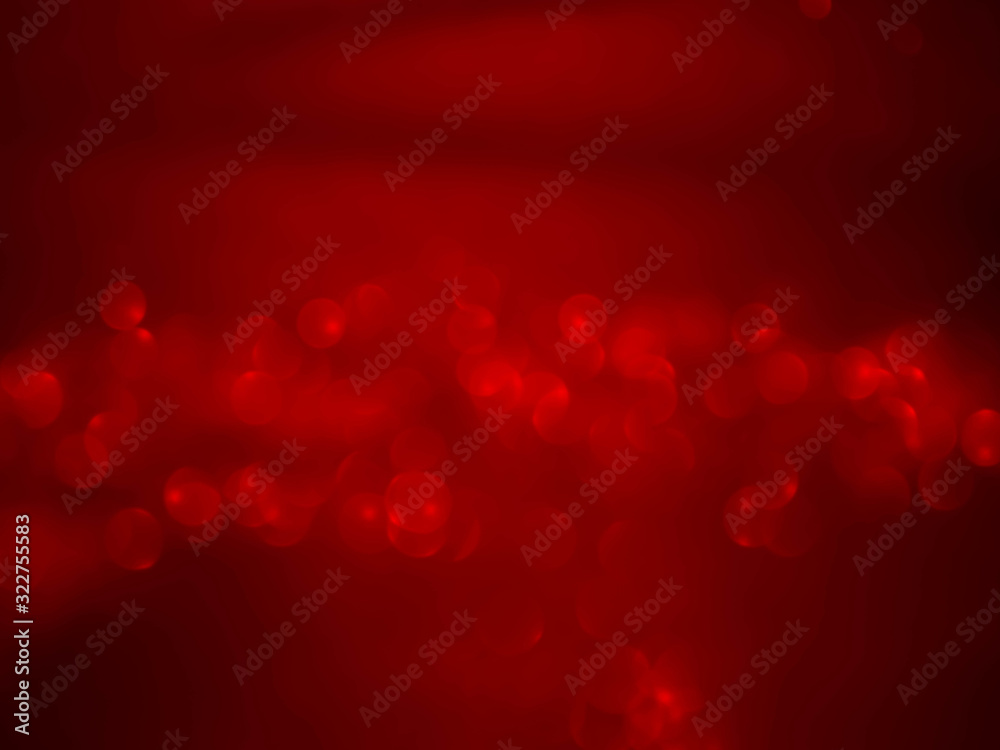 Red bokeh background with defocused lights.Abstract red background.