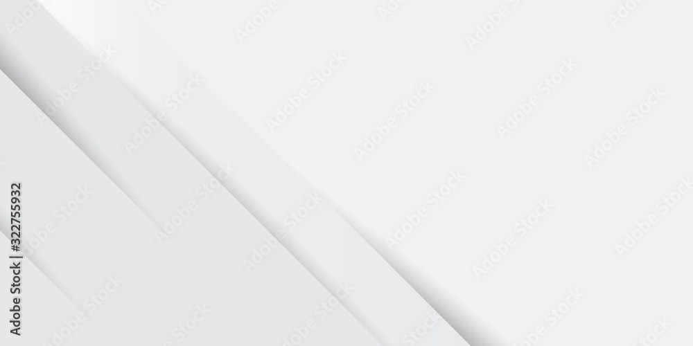 Grey white abstract background paper shine and layer element vector for presentation design. Suit for business, corporate, institution, party, festive, seminar, and talks.
