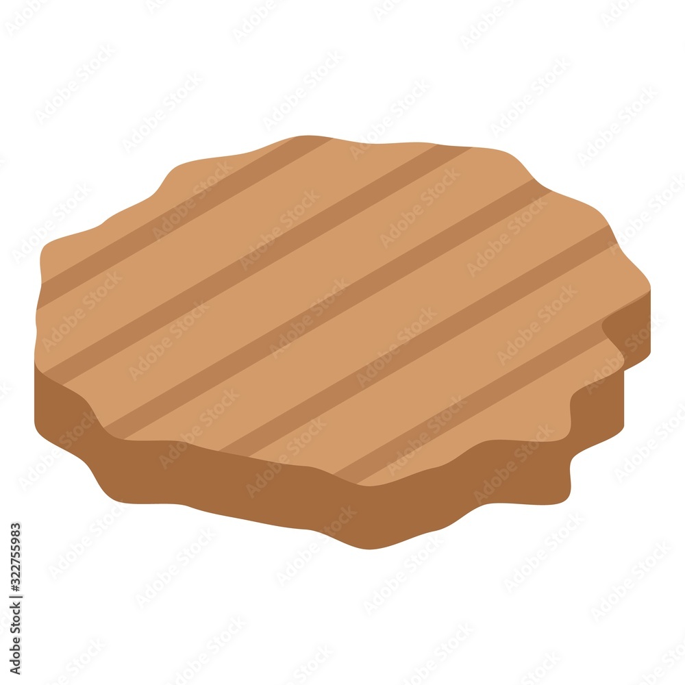 Cutlet icon. Isometric of cutlet vector icon for web design isolated on white background Cutlet icon. Isometric of cutlet vector icon for web design isolated on white background