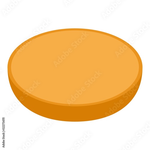 Fresh bun burger icon. Isometric of fresh bun burger vector icon for web design isolated on white background