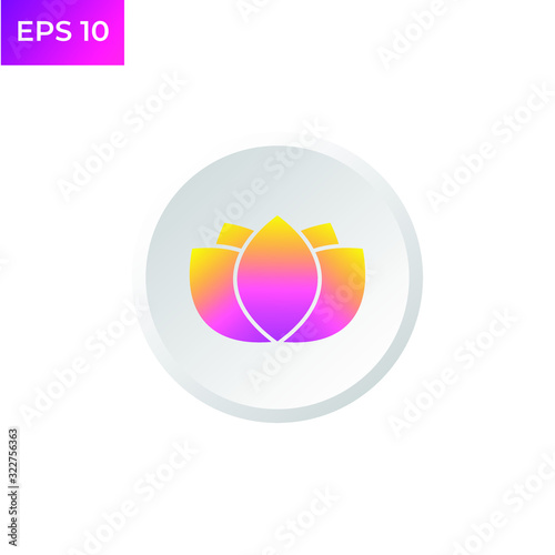 Lotus icon template color editable. Lotus flower symbol logo vector sign isolated on white background illustration for graphic and web design.