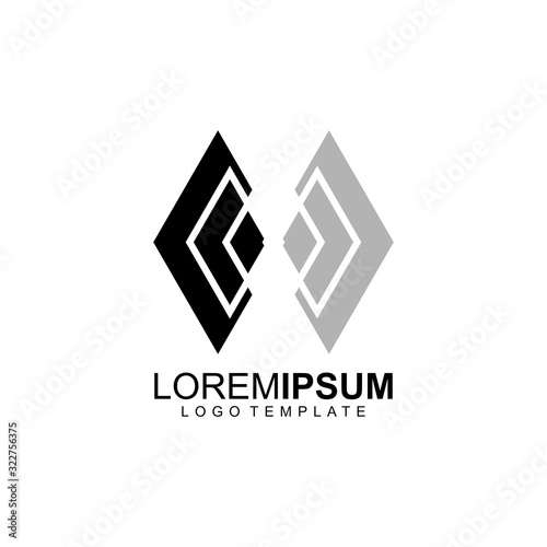 Abstract Logo Design. Monochrome Logo Template. Geometric Logo.