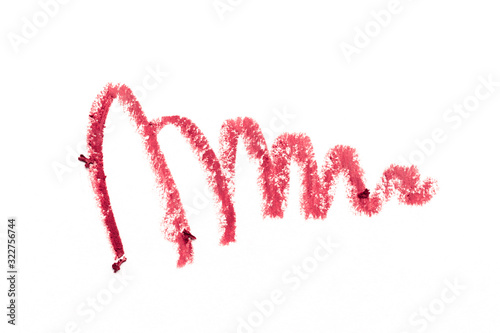 Lipstick Liner Pencil Squiggles isolated on white background  - Image