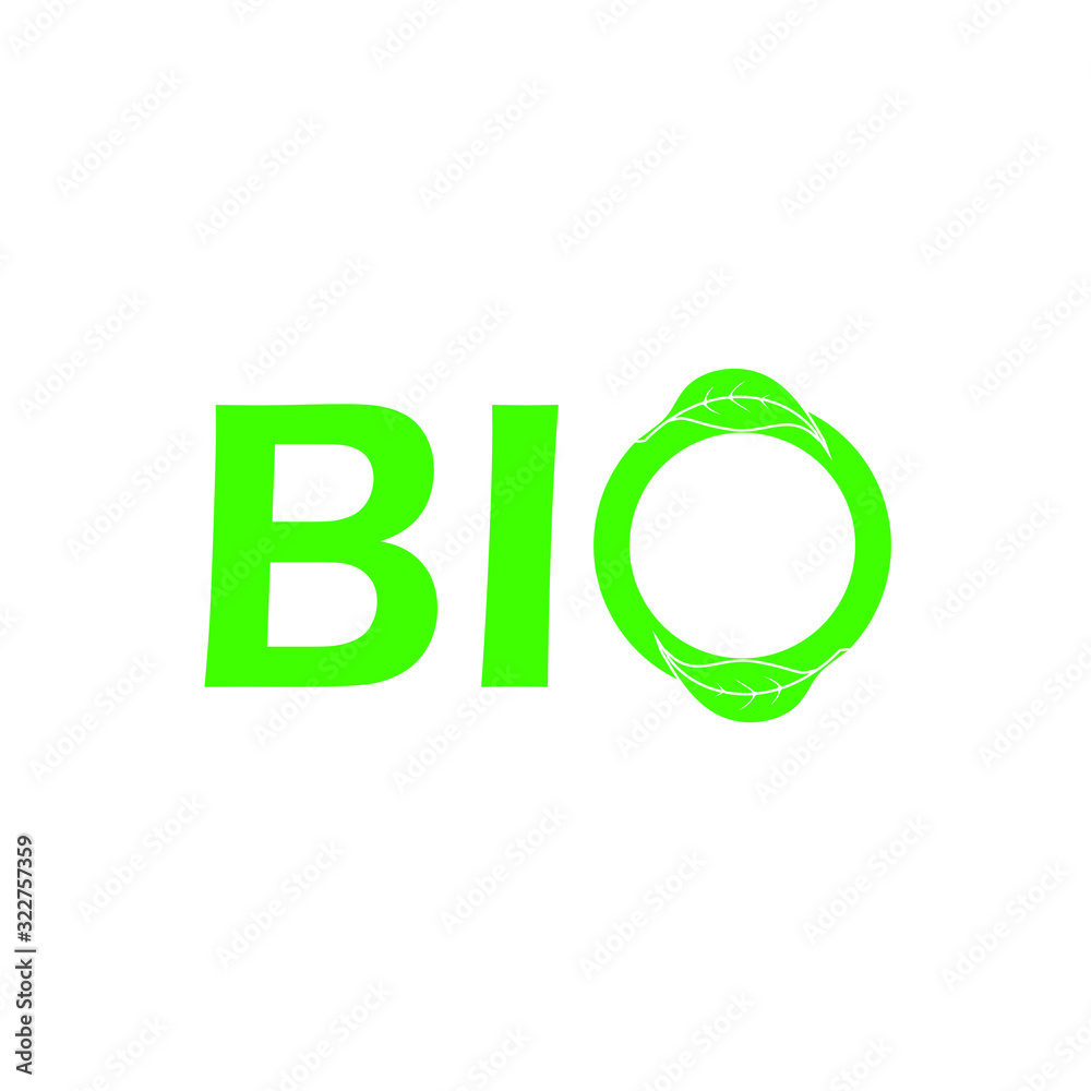BIO sign, emblem, label. Green simple icon on white background BIO sign, emblem, label. Green simple icon on white background