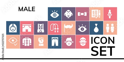 male icon set