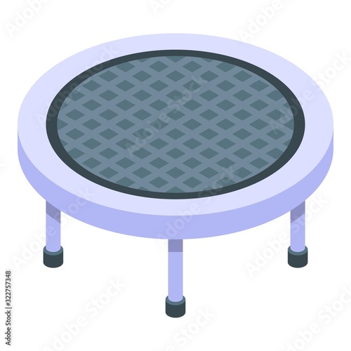 Textile trampoline icon. Isometric of textile trampoline vector icon for web design isolated on white background