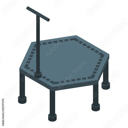 Plastic trampoline icon. Isometric of plastic trampoline vector icon for web design isolated on white background