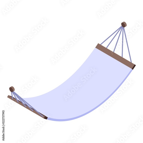 Textile hammock icon. Isometric of textile hammock vector icon for web design isolated on white background