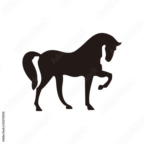 Horse standing icon vector symbol