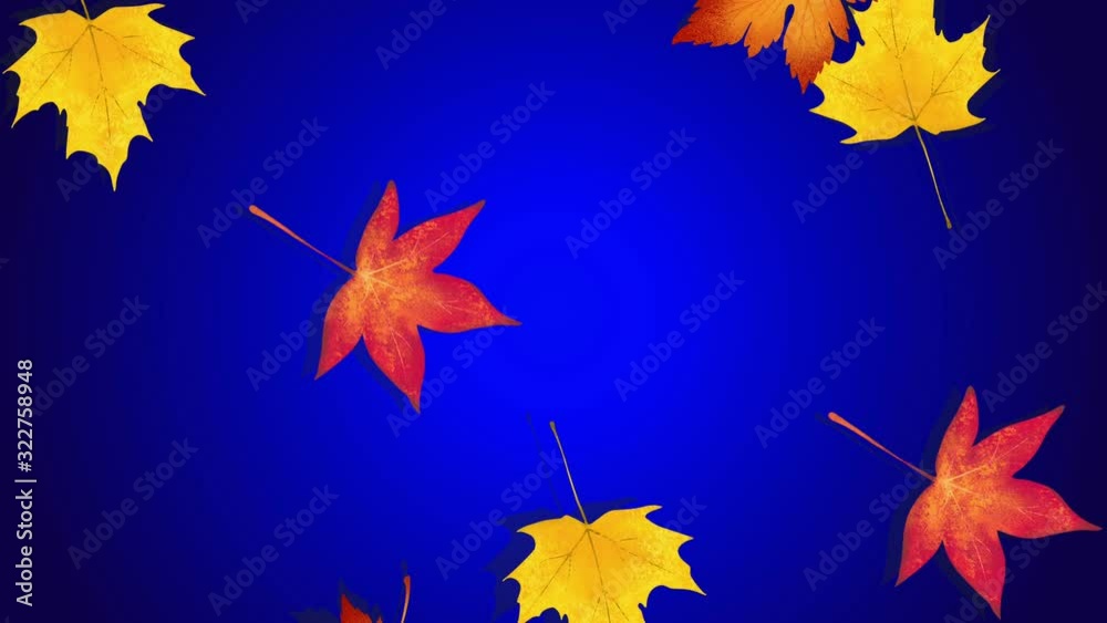 Autumn leaves falling seamless loop every 10 seconds. Autumn leaves falling seamless loop every 10 seconds.