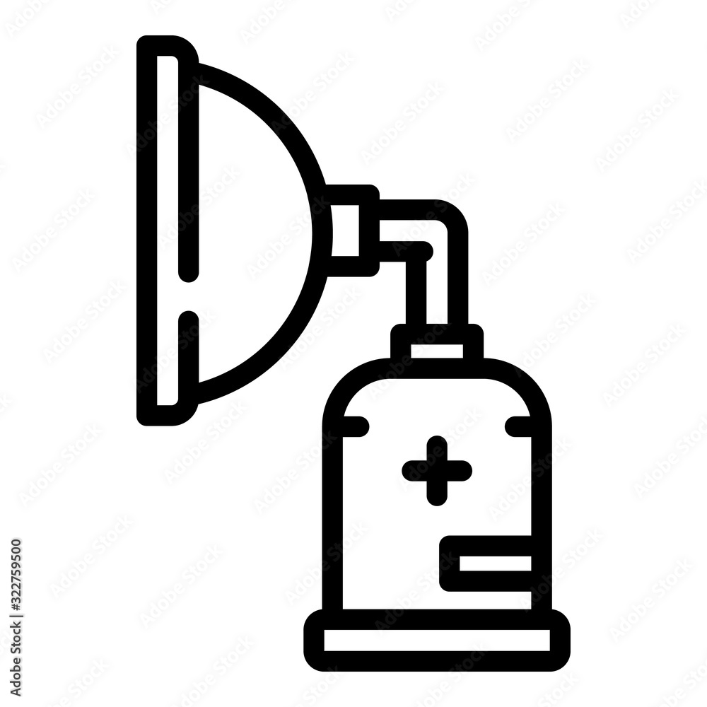 Anesthesia oxygen mask icon. Outline anesthesia oxygen mask vector icon for web design isolated on white background Anesthesia oxygen mask icon. Outline anesthesia oxygen mask vector icon for web design isolated on white background