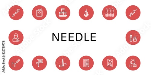 needle icon set