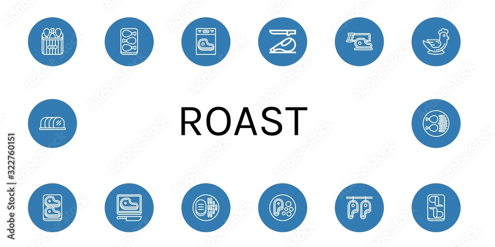 roast icon set roast icon set