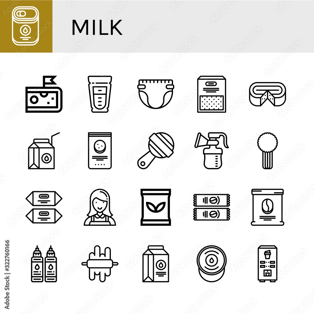 milk icon set milk icon set