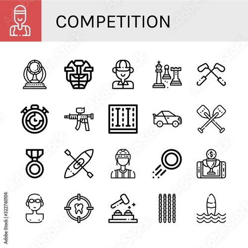 competition icon set
