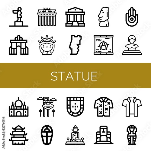 statue icon set
