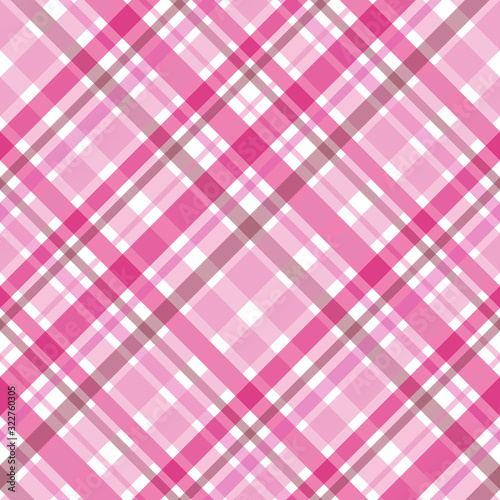 Seamless pattern in amazing white and pink colors for plaid, fabric, textile, clothes, tablecloth and other things. Vector image. 2