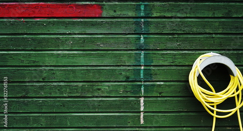 Shed with Red Green and Yellow