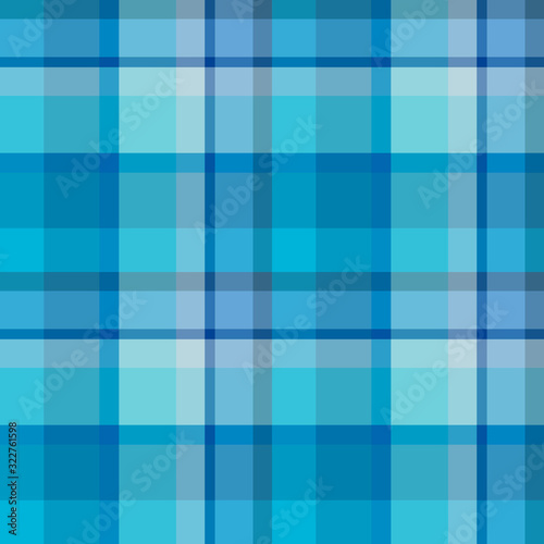Seamless pattern in amazing light and dark blue colors for plaid, fabric, textile, clothes, tablecloth and other things. Vector image.