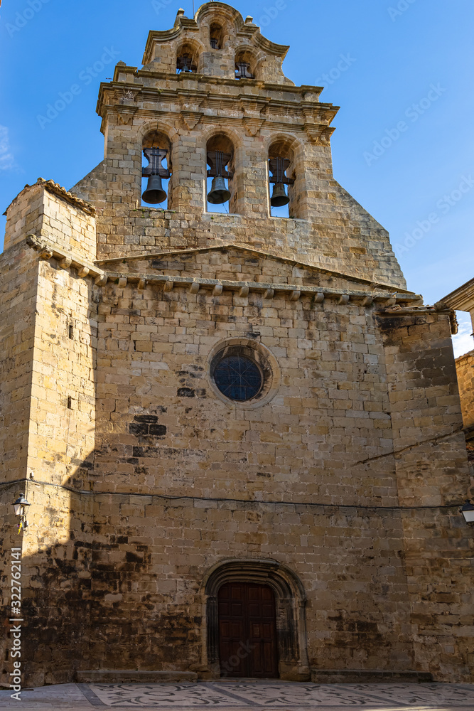 View of the church of Sant Joan Bautista de la Horta de Sant Joan, Catalonia, Spain.