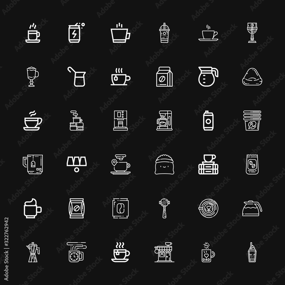 Editable 36 caffeine icons for web and mobile Editable 36 caffeine icons for web and mobile