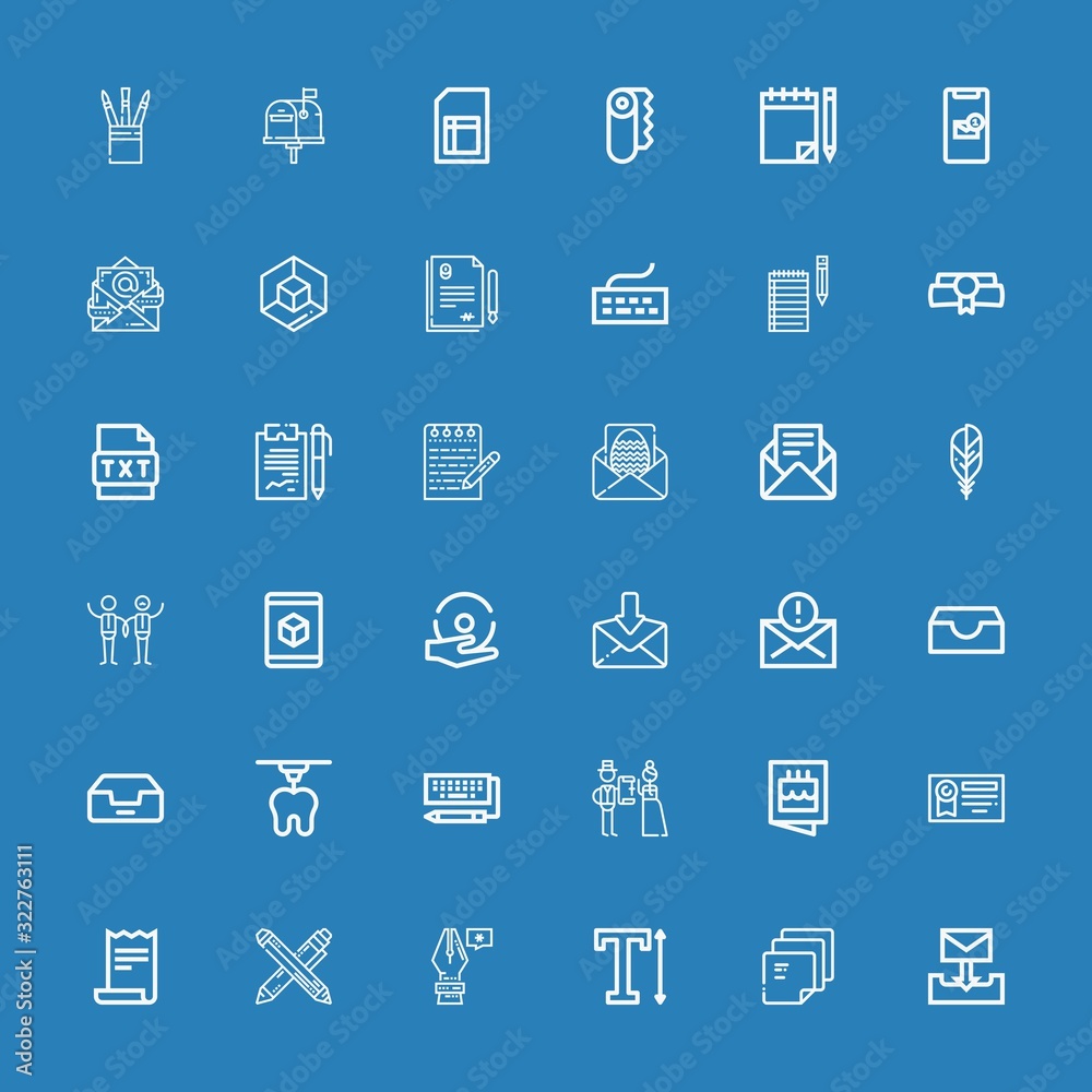 Editable 36 letter icons for web and mobile Editable 36 letter icons for web and mobile