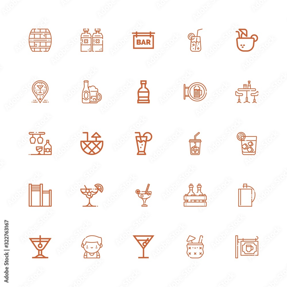 Editable 25 whiskey icons for web and mobile Editable 25 whiskey icons for web and mobile