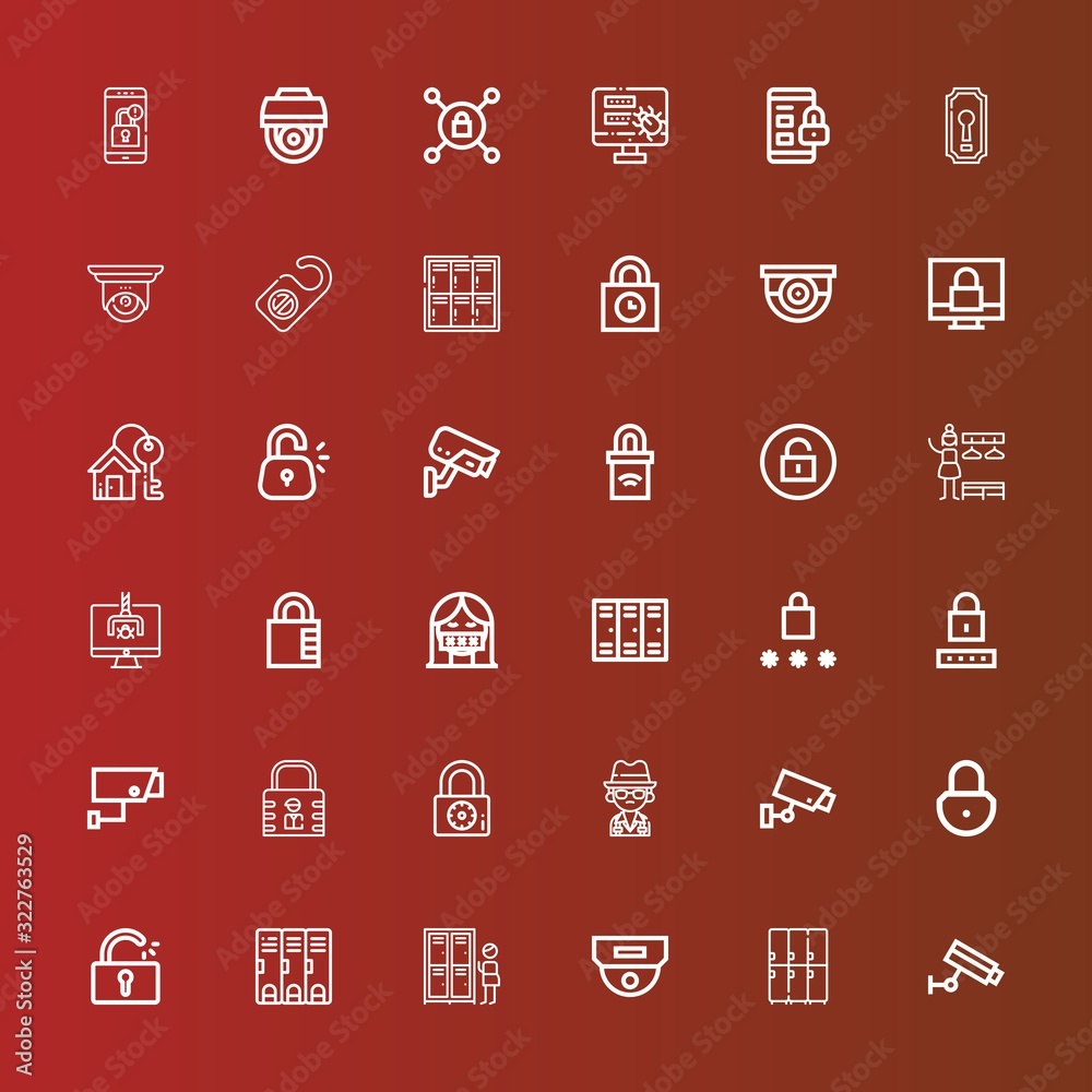 Editable 36 private icons for web and mobile Editable 36 private icons for web and mobile