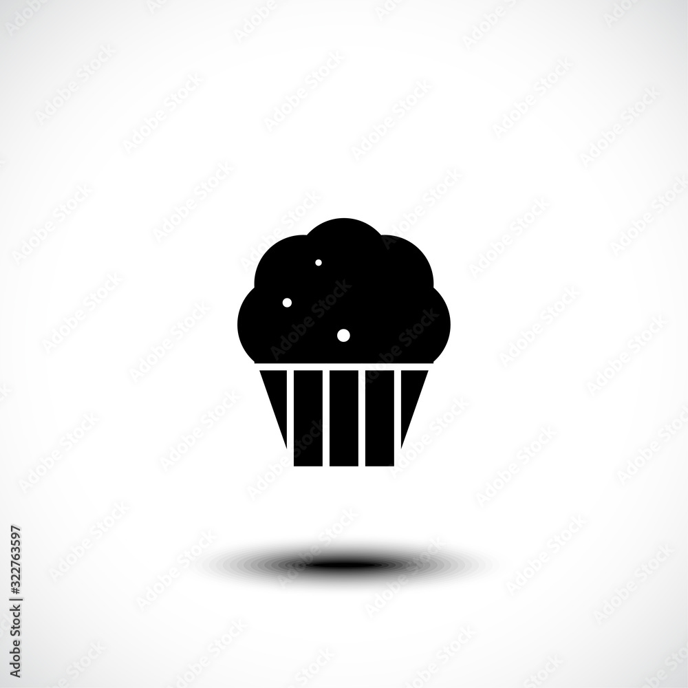 Cup cake icon. Vector illustration Cup cake icon. Vector illustration