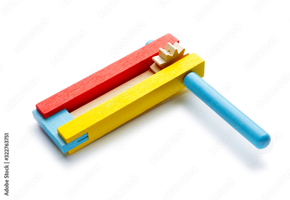 Fototapeta premium Gragger for Purim holiday on white background