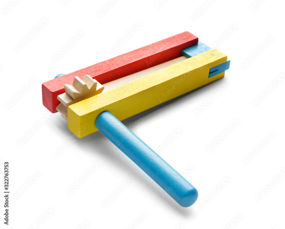 Gragger for Purim holiday on white background Gragger for Purim holiday on white background