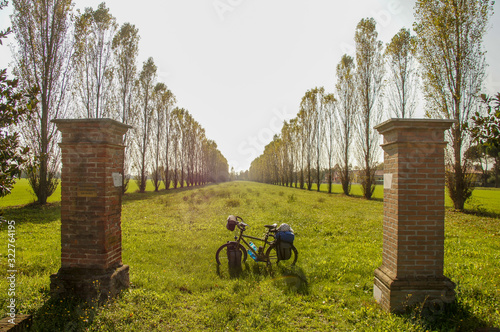 Bicycle tour in the garden in Italy Europe