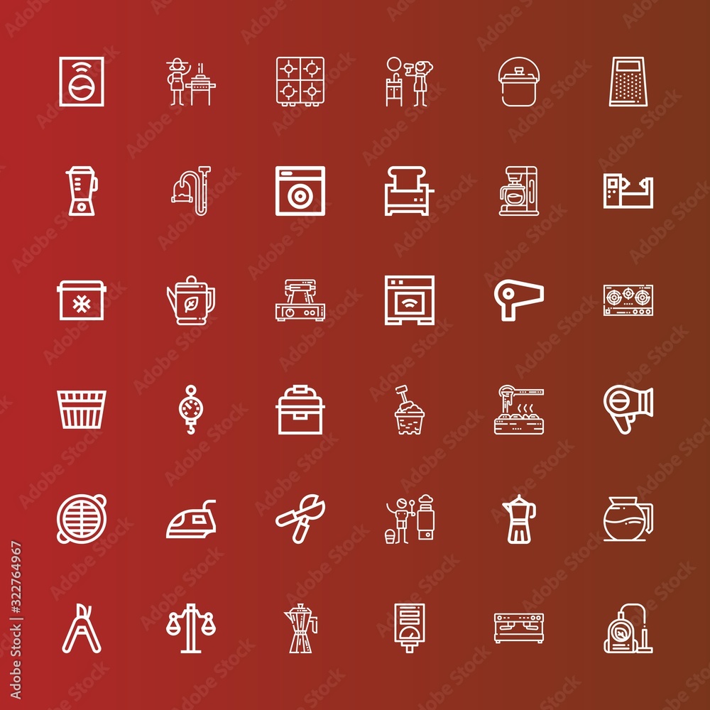 Editable 36 appliance icons for web and mobile Editable 36 appliance icons for web and mobile