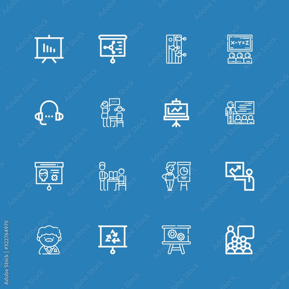 Editable 16 lecture icons for web and mobile Editable 16 lecture icons for web and mobile