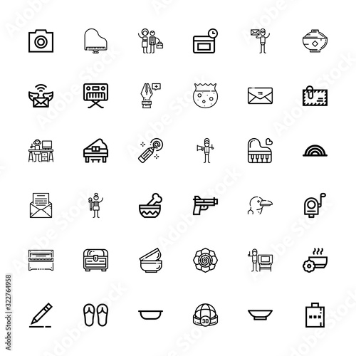 Editable 36 contour icons for web and mobile