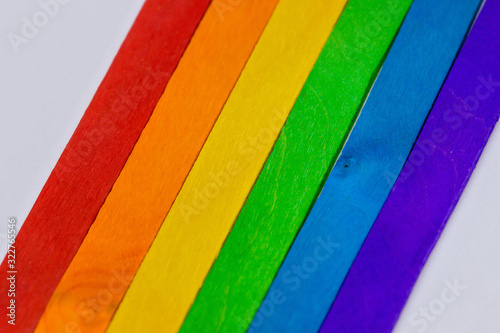 arrangement of multicolored wooden sticks - stripes