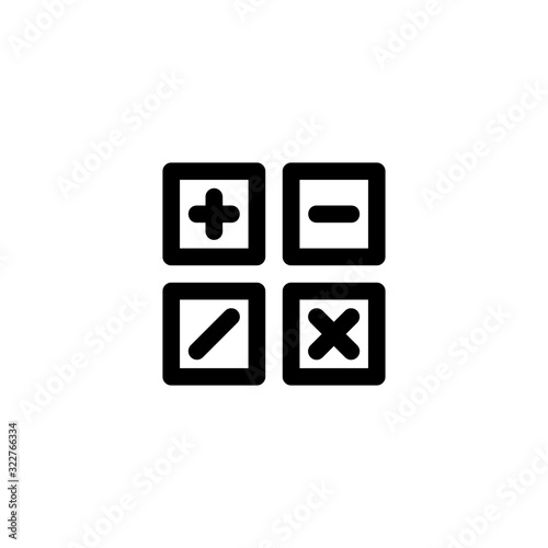 Calculator Icon. Business Icon Set Vector Logo Symbol.