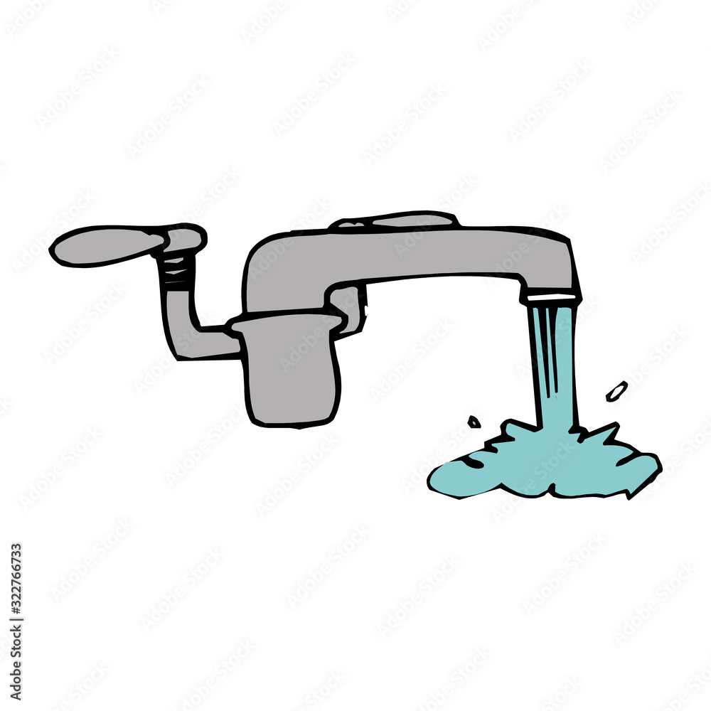 Water tap isolated on white Water tap isolated on white