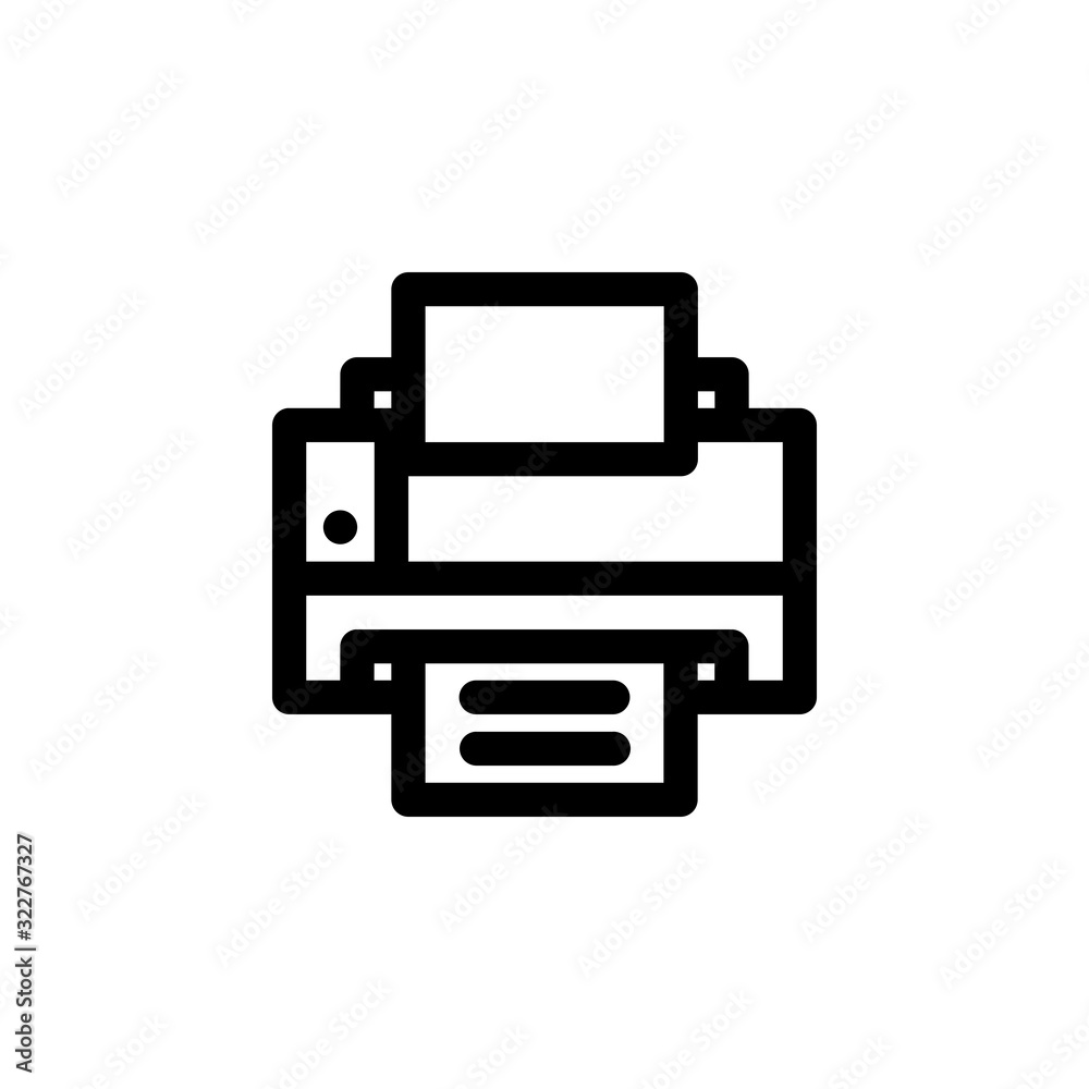 Printer Icon. Business Icon Set Vector Logo Symbol.