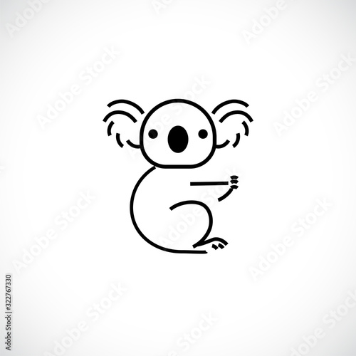 Photography Koala outline logo icon