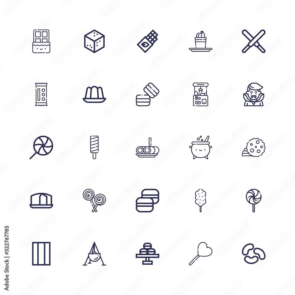 Editable 25 candy icons for web and mobile
